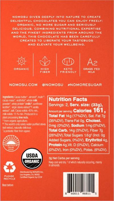 A2 Grass-Fed Milk Chocolate with Salted Almond (10-Pack)